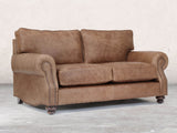 Hetty 2 Seat Sofa In Brown Vintage Leather