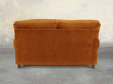Hetty 2 Seat Sofa In Burnt Orange Lush Velvet