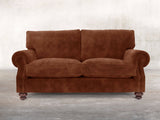 Hetty 2 Seat Sofa In Burnt Umber Vintage Velvet