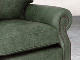 Hetty 2 Seat Sofa In Green Vintage Leather