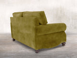 Hetty 2 Seat Sofa In Olive Vintage Velvet