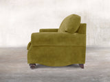 Hetty 2 Seat Sofa In Olive Vintage Velvet