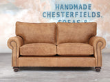 Hetty 2 Seat Sofa In Pecan Vintage Leather 