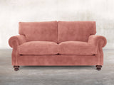 Hetty 2 Seat Sofa In Pink Blush Vintage Velvet