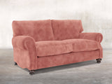 Hetty 2 Seat Sofa In Pink Blush Vintage Velvet