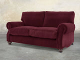 Hetty 2 Seat Sofa In Wine Lush Velvet