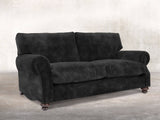 Hetty 3 Seat Sofa In Black Cat Vintage Velvet