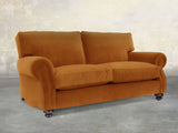 Hetty 3 Seat Sofa In Burnt Orange Lush Velvet