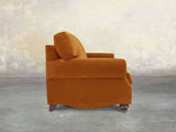Hetty 3 Seat Sofa In Burnt Orange Lush Velvet
