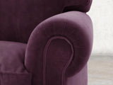 Hetty 3 Seat Sofa In Grape Lush Velvet