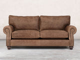 Hetty 3 Seat Sofa In Hickory Vintage Leather