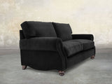 Hetty 3 Seat Sofa In Jet Black Lush Velvet
