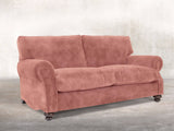 Hetty 3 Seat Sofa In Pink Blush Vintage Velvet