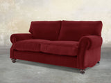 Hetty 3 Seat Sofa In Red Lush Velvet