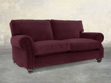 Hetty 3 Seat Sofa In Wine Lush Velvet