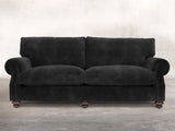 Hetty 4 Seat Sofa In Black Cat Vintage Velvet