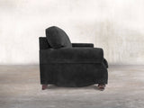 Hetty 4 Seat Sofa In Black Cat Vintage Velvet