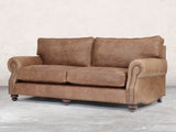 Hetty 4 Seat Sofa In Brown Vintage Leather