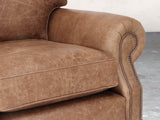 Hetty 4 Seat Sofa In Brown Vintage Leather