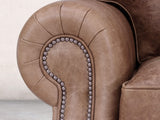 Hetty 4 Seat Sofa In Brown Vintage Leather