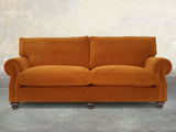 Hetty 4 Seat Sofa In Burnt Orange Lush Velvet