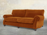 Hetty 4 Seat Sofa In Burnt Orange Lush Velvet