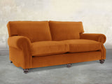 Hetty 4 Seat Sofa In Burnt Orange Lush Velvet