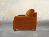 Hetty 4 Seat Sofa In Burnt Orange Lush Velvet