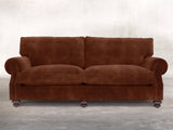 Hetty 4 Seat Sofa In Burnt Umber Vintage Velvet