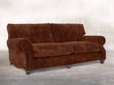 Hetty 4 Seat Sofa In Burnt Umber Vintage Velvet