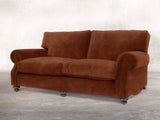 Hetty 4 Seat Sofa In Burnt Umber Vintage Velvet