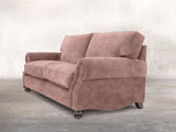Hetty 4 Seat Sofa In Dusky Pink Vintage Velvet