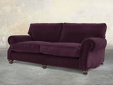Hetty 4 Seat Sofa In Grape Lush Velvet