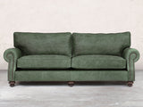 Hetty 4 Seat Sofa In Green Vintage Leather