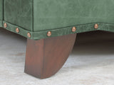 Hetty 4 Seat Sofa In Green Vintage Leather