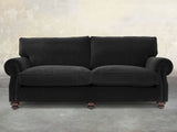 Hetty 4 Seat Sofa In Jet Black Lush Velvet