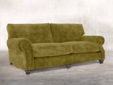 Hetty 4 Seat Sofa In Olive Vintage Velvet