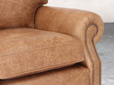 Hetty 4 Seat Sofa In Pecan Vintage Leather