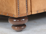 Hetty 4 Seat Sofa In Pecan Vintage Leather