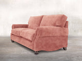 Hetty 4 Seat Sofa In Pink Blush Vintage Velvet