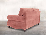 Hetty 4 Seat Sofa In Pink Blush Vintage Velvet