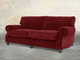 Hetty 4 Seat Sofa In Red Lush Velvet
