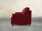 Hetty 4 Seat Sofa In Red Lush Velvet
