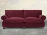 Hetty 4 Seat Sofa In Wine Lush Velvet