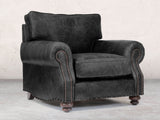 Hetty Chair In Black Vintage Leather