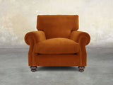 Hetty Chair In Burnt Orange Lush Velvet