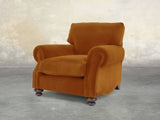 Hetty Chair In Burnt Orange Lush Velvet