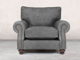 Hetty Chair In Grey Vintage Leather