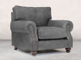 Hetty Chair In Grey Vintage Leather