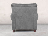 Hetty Chair In Grey Vintage Leather